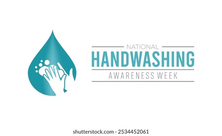 National Handwashing Awareness Week is observed every year on December. Medical Healthcare Awareness concept. background, placard, banner template Vector illustration design.
