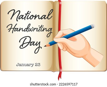 National Handwriting Day Banner Design illustration