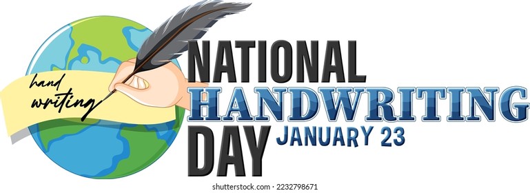 National Handwriting Day Banner Design illustration