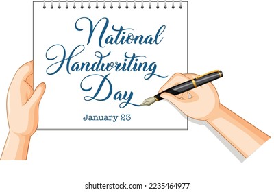 National Handwriting Day Banner Design illustration