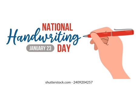 National Handwriting Day Banner Design illustration for web banner, background