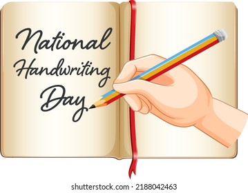 National Handwriting Day Concept illustration