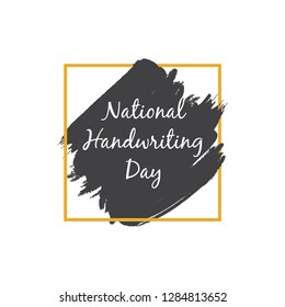 National handwriting day design template. Vector illustration eps 10