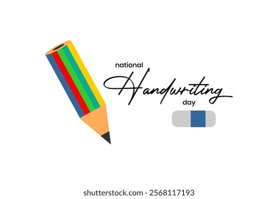 national handwriting day Holiday concept Template for background