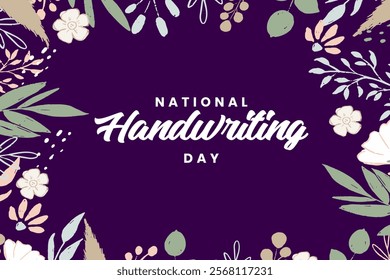 national handwriting day Holiday concept Template for background