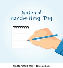 National Handwriting Day Vector Illustration. Suitable for greeting card poster and banner	
