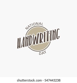 National Handwriting Day Vector Illustration.