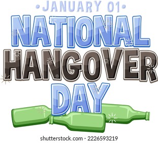 National Hangover Day Banner Design illustration