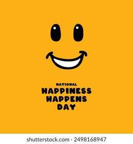 National Happiness Happens Day. August 8. Eps 10.