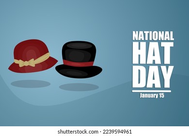 National Hat day January 15 vector illustration, suitable for web banner, poster or card campaign