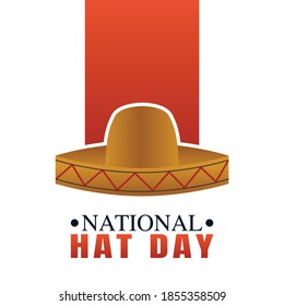 National Hat Day Vector Illustration. Suitable for greeting card poster and banner