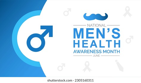 National Men’s Health Awareness Month background or banner design template celebrated in june. vector illustration