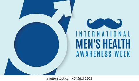 National Men’s Health Awareness Week, Template for background, banner, card, poster