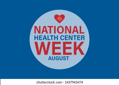 National Health Center Week August Poster Stock Vector (Royalty Free ...