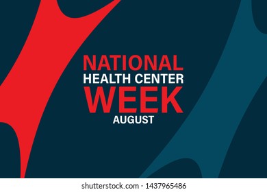 National Health Center Week August Poster Stock Vector (Royalty Free ...