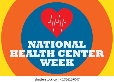 National Health Center Week August Poster Stock Vector (Royalty Free ...