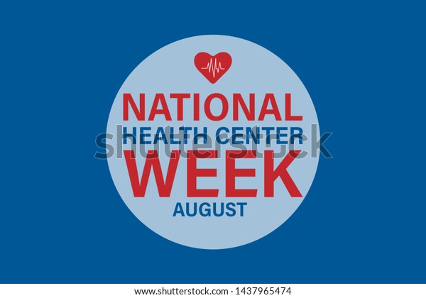 National Health Center Week August Poster Stock Vector (Royalty Free ...