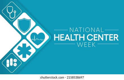 National health Center week is observed every year during August, to raise awareness about the mission and accomplishments of America's health centers over the past five decades. Vector illustration