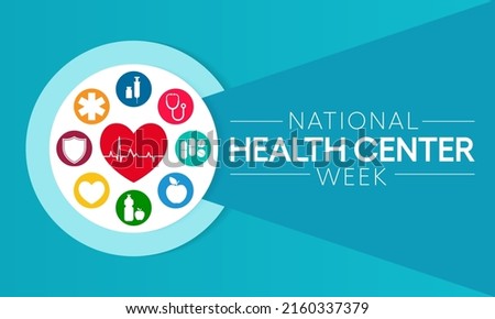 National health Center week is observed every year during August, to raise awareness about the mission and accomplishments of America's health centers over the past five decades. Vector illustration