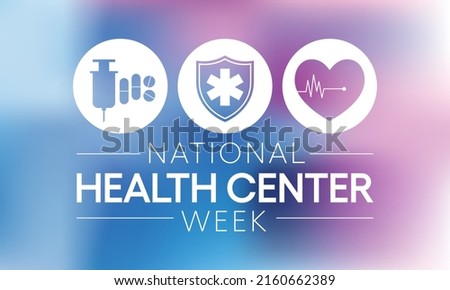 National health Center week is observed every year during August, to raise awareness about the mission and accomplishments of America's health centers over the past five decades. Vector illustration