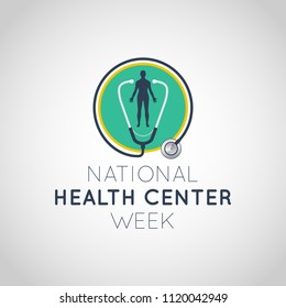 National Health Center Week Vector Logo Icon Illustration