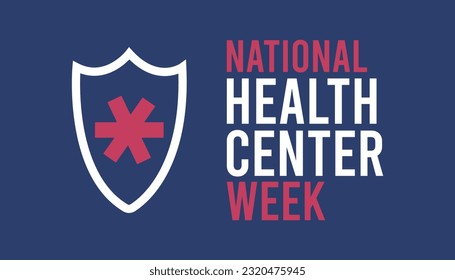National health center week vector banner template observed on august. Health awareness vector.