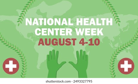 National Health Center Week vector banner design. Happy National Health Center Week modern minimal graphic poster illustration.