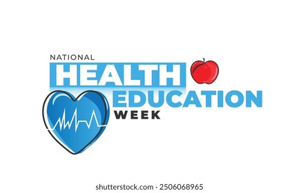 National Health Education Week. background, banner, card, poster, template. Vector illustration.