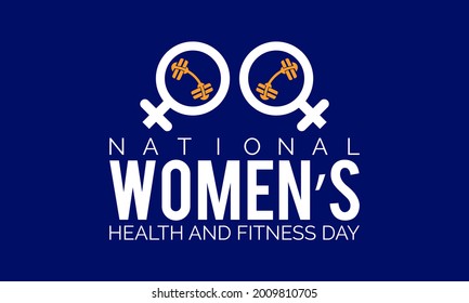 National women’s health and fitness day banner, poster, card, background design.