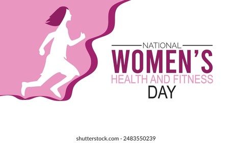 National women’s health and fitness day is observed every year on September. banner design template Vector illustration background design.