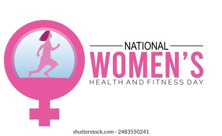 National women’s health and fitness day is observed every year on September. banner design template Vector illustration background design.
