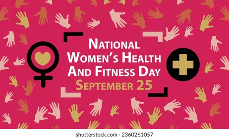 National Women’s Health And Fitness Day vector banner design. Happy 
National Women’s Health And Fitness Day modern minimal graphic poster illustration.