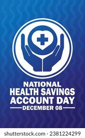 National Health Savings Account Day. Design template for banner, poster, flyer. Vector illustration