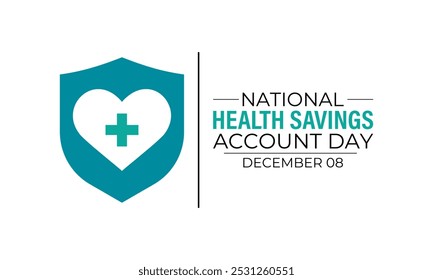National Health Savings Account Day. Banner poster, flyer and background design template. Eps 10.