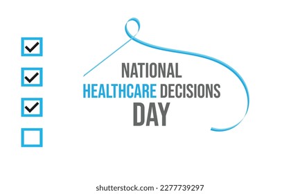 National healthcare decisions day. Template for background, banner, card, poster 