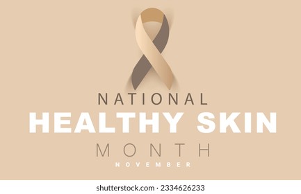 National healthy skin month. background, banner, card, poster, template. Vector illustration.