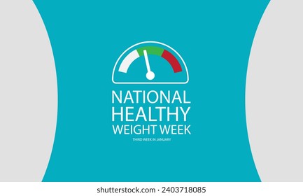 National Healthy Weight Week Background Vector Illustration 