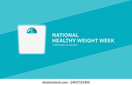 National Healthy Weight Week Background Vector Illustration 