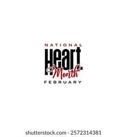 National Heart Month February Holiday Concept Vector