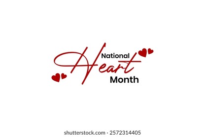 National Heart Month February Holiday Concept Vector