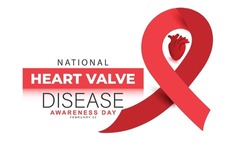 National Heart Valve Disease Awareness Day. Background, Banner, Card, Poster, Template. Vector Illustration.