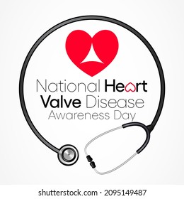 National Heart Valve disease awareness day is observed every year on February 22, dedicated to increasing recognition of the specific risks and symptoms of the disease. Vector illustration
