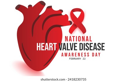 National Heart Valve Disease Awareness Day. background, banner, card, poster, template. Vector illustration.