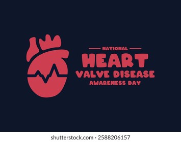 National Heart Valve Disease Awareness Day. February. Flat design vector. Eps 10.