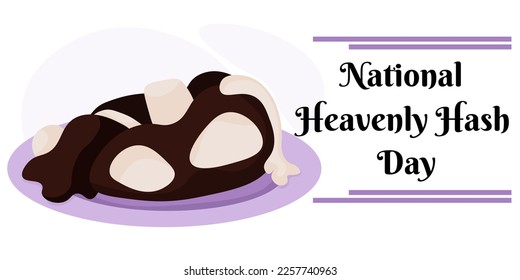 National Heavenly Hash Day, idea for a horizontal design for an event or menu design vector illustration