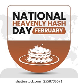 NATIONAL HEAVENLY HASH DAY Vector Illustration for post background