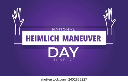 National Heimlich Maneuver day. background, banner, card, poster, template. Vector illustration.