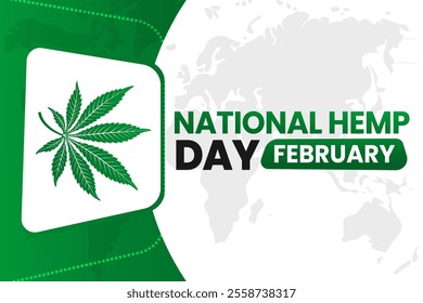 NATIONAL HEMP DAY Vector Illustration background