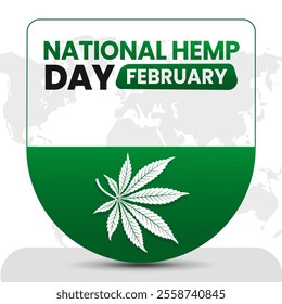 NATIONAL HEMP DAY Vector Illustration for post background