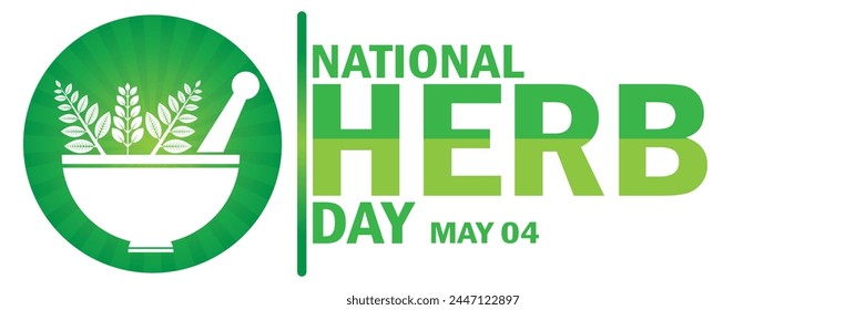 National Herb Day. May 04. Vector illustration. Suitable for greeting card, poster and banner